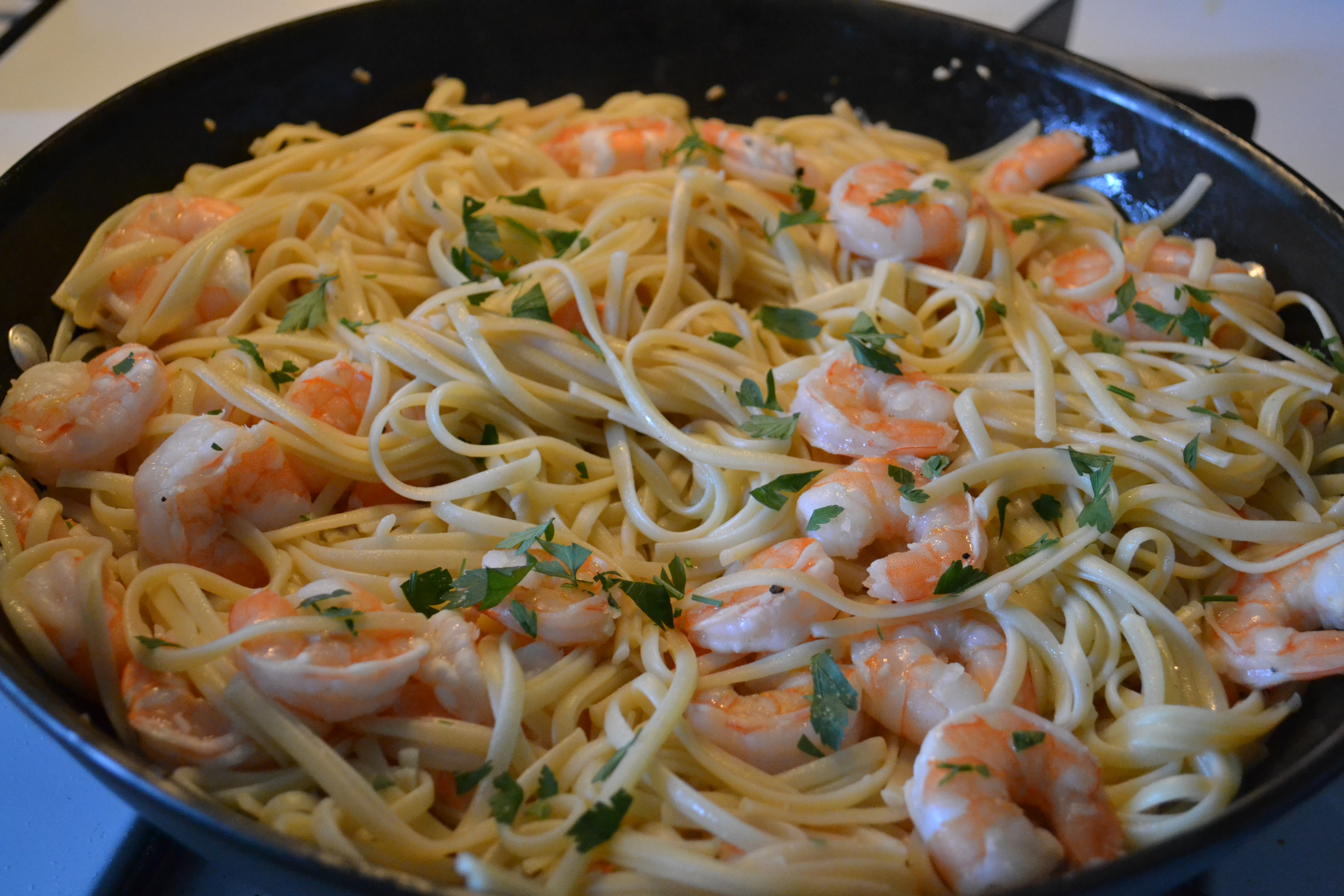 Shrimp Scampi with Pasta - Cook and Count